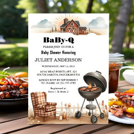 Eine Karierte Babyq Fun Food Steak Beef Grillen Ba Einladung