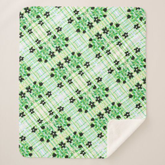 Eine Karierte und gedämpfte Decke Sherpadecke (Vorderseite)