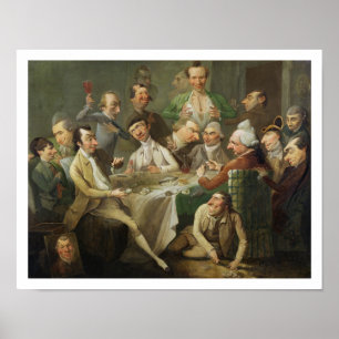 Eine Karikatur-Gruppe, c.1776 (Öl auf Leinwand) Poster