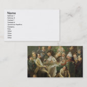 Eine Karikatur-Gruppe, c.1776 (Öl auf Leinwand) Visitenkarte (Vorne/Hinten)