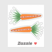 Eine Karotte für den Weihnachtsbaum Aufkleber (Blatt)