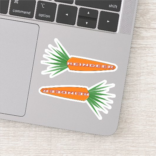 Eine Karotte für den Weihnachtsbaum Aufkleber (Detail)