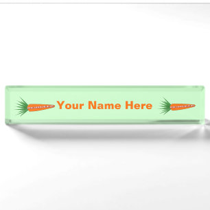 Eine Karotte für den Weihnachtsbaum Custom Namplat Namensplakette