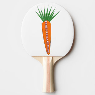 Eine Karotte für den Weihnachtsbaum Ping Pong Padd Tischtennis Schläger