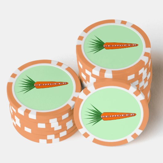 Eine Karotte für den Weihnachtsbaum Pokerchips (Stapel)