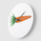 Eine Karotte für die WeihnachtsReinder-Uhr Große Wanduhr (Winkel)
