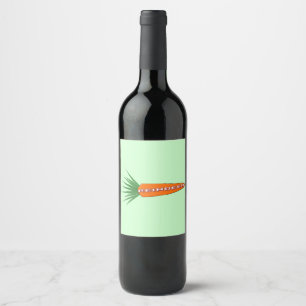 Eine Karotte für die Weihnachtsschmiede-Labels Weinetikett