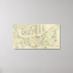 Eine Karte der Insel St. John Leinwanddruck