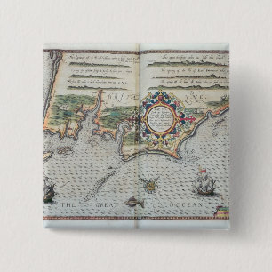 Eine Karte der Küstenlinie von Bretagne, 1588 Button