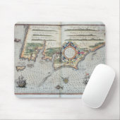 Eine Karte der Küstenlinie von Bretagne, 1588 Mousepad (Mit Mouse)