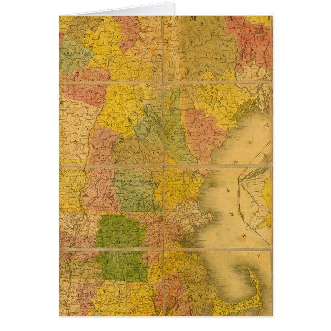 Eine Karte der New England Staaten (Vorne)