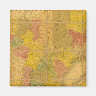 Eine Karte der Staaten in New England Magnet