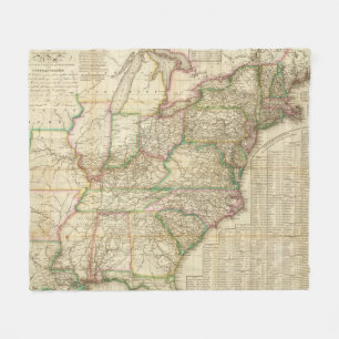 Eine Karte der Straßen, der Kanäle und des Fleecedecke