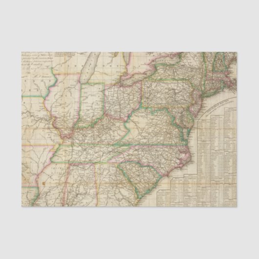 Eine Karte der Straßen, der Kanäle und des Seidenpapier (Vorderseite)