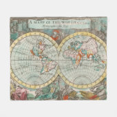 Eine Karte der Welt Fleecedecke (Vorderseite (Horizontal))