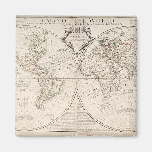 Eine Karte der Welt Magnet (Vorne)
