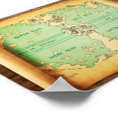 Eine Karte der Welt Poster (Ecke)