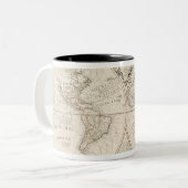 Eine Karte der Welt Zweifarbige Tasse (Vorderseite Links)