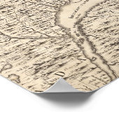 Eine Karte des britischen Empire in Amerika Blatt  Poster (Ecke)