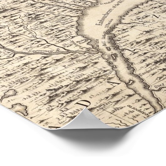 Eine Karte des britischen Empire in Amerika Blatt Poster (Ecke)