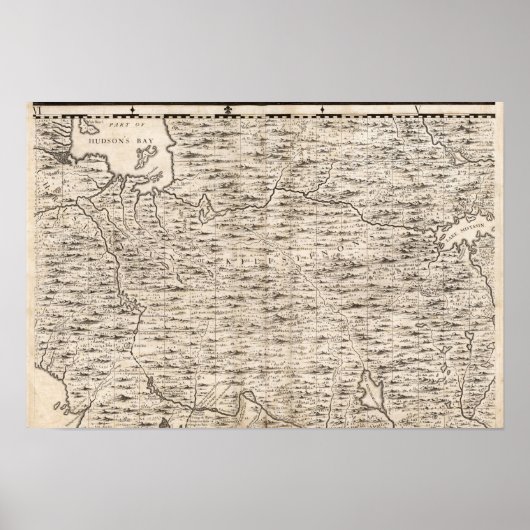 Eine Karte des britischen Empire in Amerika Blatt Poster (Vorne)