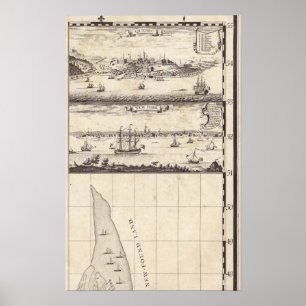 Eine Karte des britischen Empire in Amerika Blatt  Poster