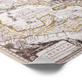 Eine Karte des britischen Empire in Amerika Poster (Ecke)