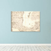 Eine Karte des Britischen Imperiums in Amerika Bla Leinwanddruck (Insitu (Holzboden))