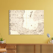 Eine Karte des Britischen Imperiums in Amerika Bla Leinwanddruck (Insitu (Wohnzimmer))