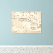 Eine Karte des Britischen Imperiums in Amerika Bla Leinwanddruck (Insitu (Holzboden))