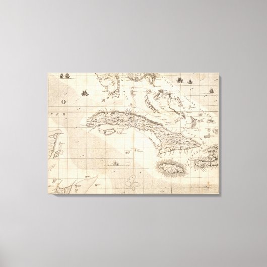 Eine Karte des Britischen Imperiums in Amerika Bla Leinwanddruck (Vorderseite)