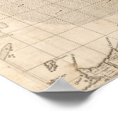 Eine Karte des Britischen Imperiums in Amerika Bla Poster (Ecke)