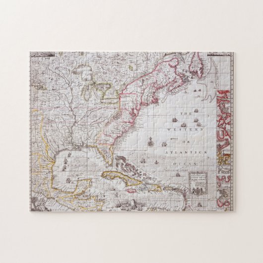 Eine Karte des Britischen Imperiums in Amerika Puzzle (Horizontal)