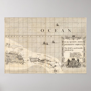 Eine Karte des Britischen Imperiums in Poster