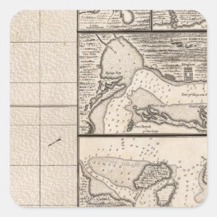 Eine Karte des Britischen Imperiums in Quadratischer Aufkleber