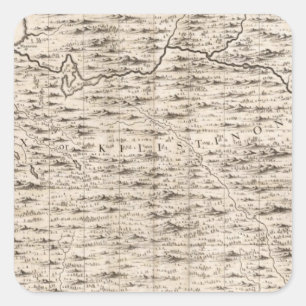 Eine Karte des Britischen Imperiums in Quadratischer Aufkleber