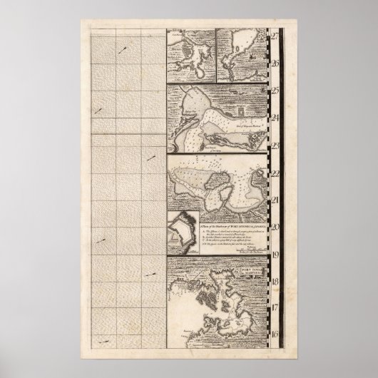 Eine Karte des Britischen Reiches in Amerika Blatt Poster (Vorne)