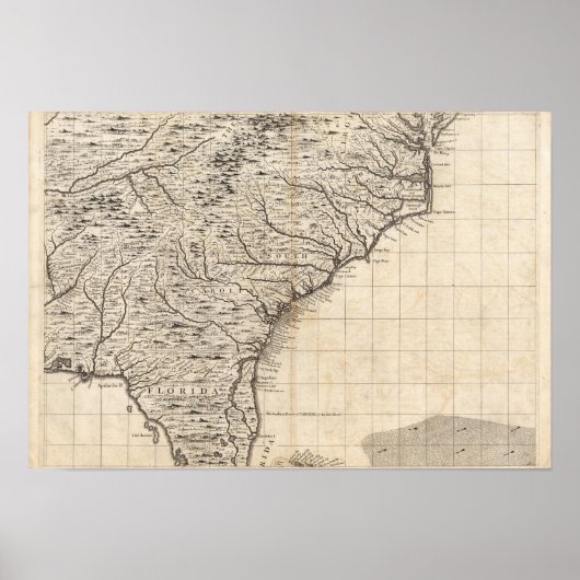 Eine Karte des Britischen Reiches in Amerika Blatt Poster (Vorne)