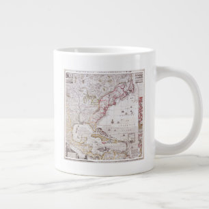 Eine Karte des Britischen Reiches in Amerika Jumbo-Tasse