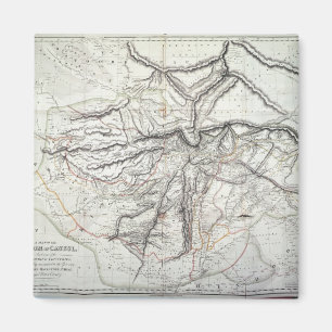 Eine Karte des Königreiches von Kabul Magnet