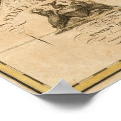 Eine Karte des Staat von New York Poster (Ecke)