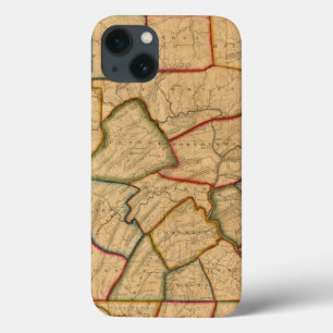 Eine Karte des Staat von Pennsylvania iPhone 13 Hülle