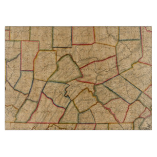 Eine Karte des Staat von Pennsylvania Schneidebrett