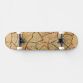 Eine Karte des Staat von Pennsylvania Skateboard (Horizontal)