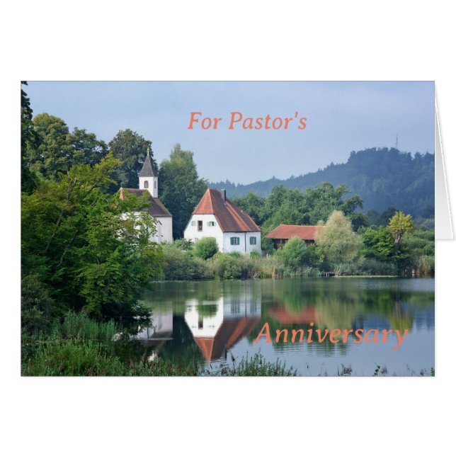 Eine Karte für das Jubiläum eines Pastors (Vorderseite (Horizontal))