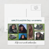 Eine Karte für den Tag des Lachens (Vorne/Hinten)