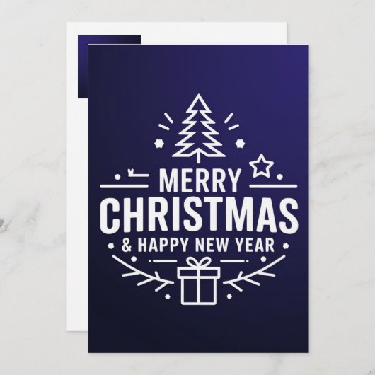 Eine Karte für jede Verbindung Frohe Weihnachten (Vorne/Hinten)