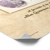 Eine Karte für König Salomons Minenposter Poster (Ecke)