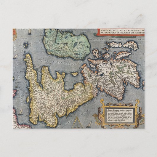 Eine Karte Großbritanniens | 1587 (Vorderseite)