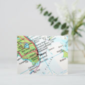 Eine Karte mit der amerikanischen Stadt Miami (Stehend Vorderseite)